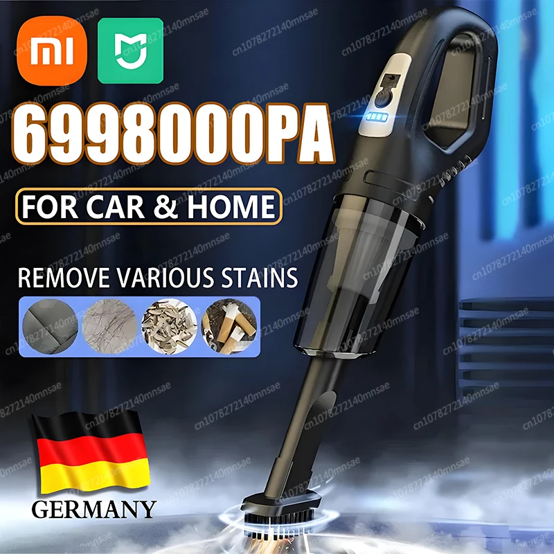 Xiaomi MIJIA 69980000 Pa Aspiradora de coche 120W carga USB de alta potencia aspiradora inalámbrica de mano fuerte succión para coche/hogar