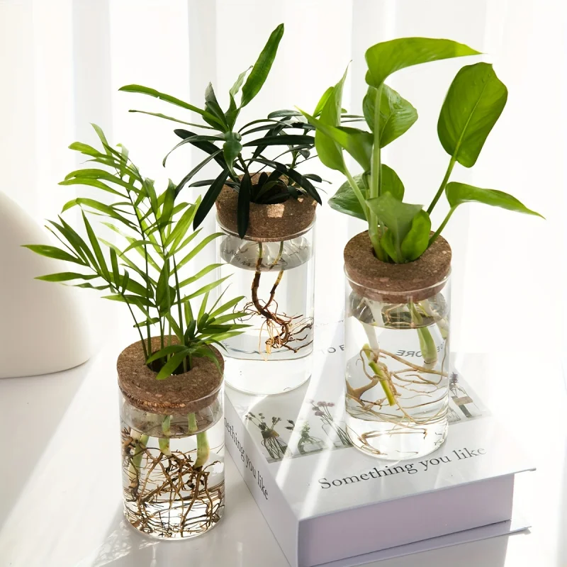 1個、水耕植物デスクトップガラスプランター花瓶家の装飾用、植物繁殖ステーションつぼみ花瓶、デスクトップ水耕栽培