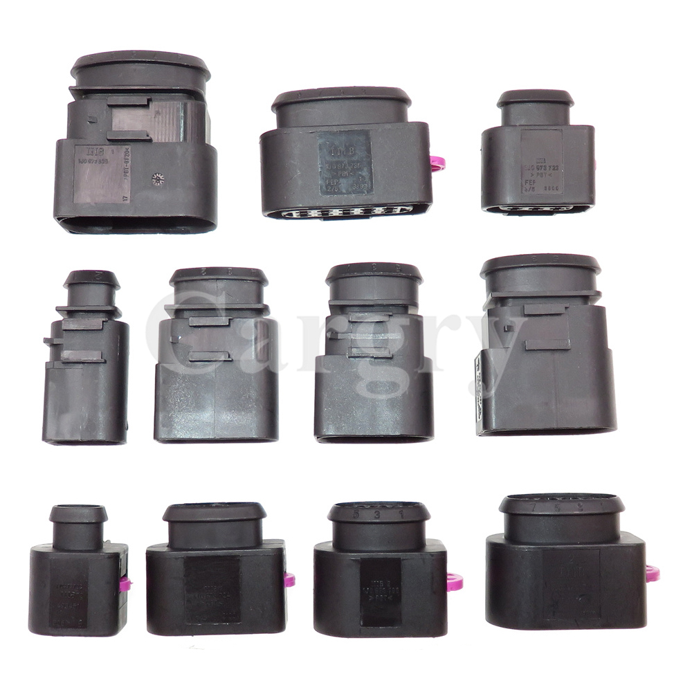 Farol do carro com soquetes masculinos e fêmeas da bunda do fio, 1 grupo, 2 P, 3 P, 4 P, 6 P, 8 P, 10P, 1J0973824, 1J0973735, 1J0973833, 4B0973724