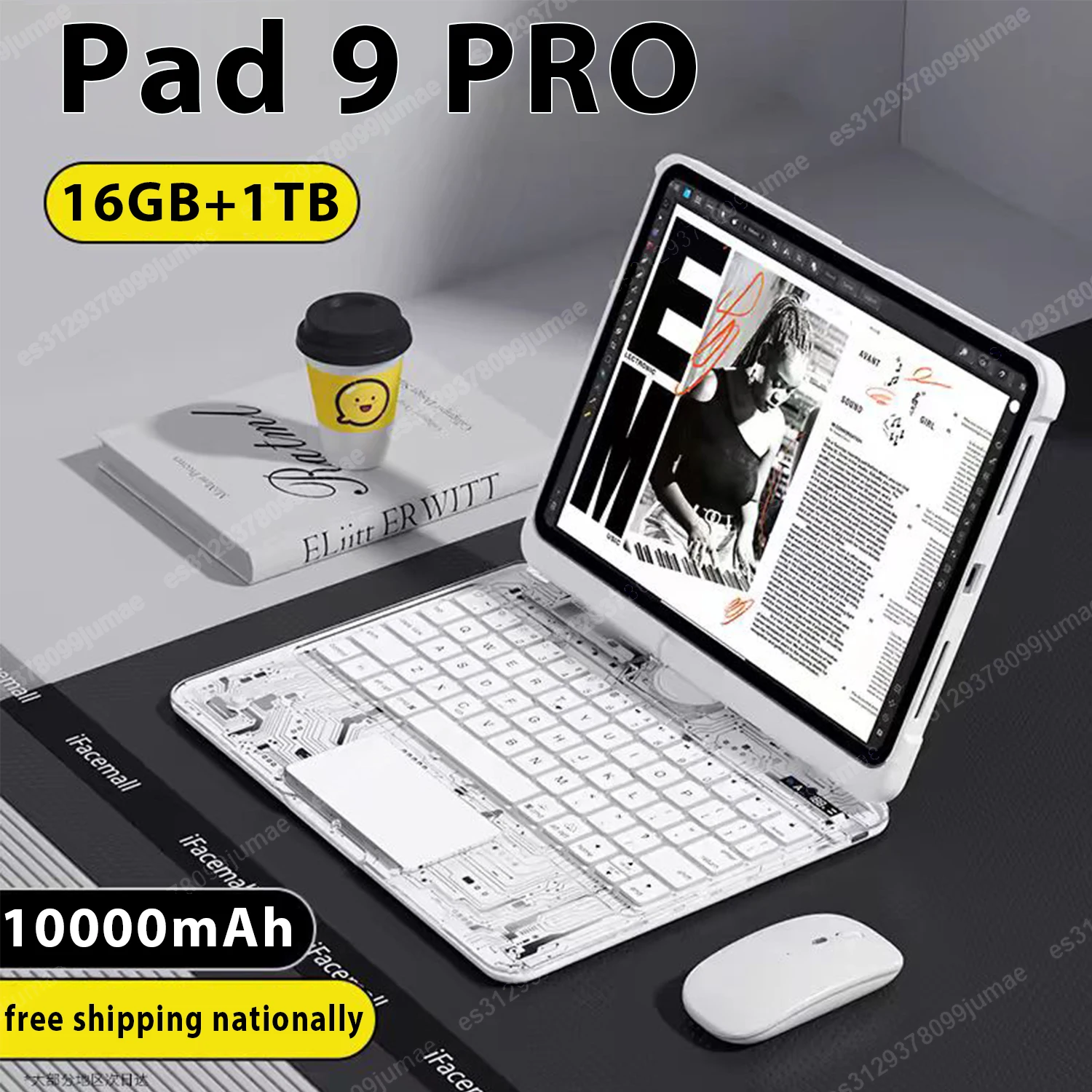 Oryginalny tablet Pad 9 Pro 10,1 cala Android 13 Snapdragon870 10 rdzeni 16 GB + 1024 GB 10000 mah 5G Dual SIM WIFI HD Pełny ekran