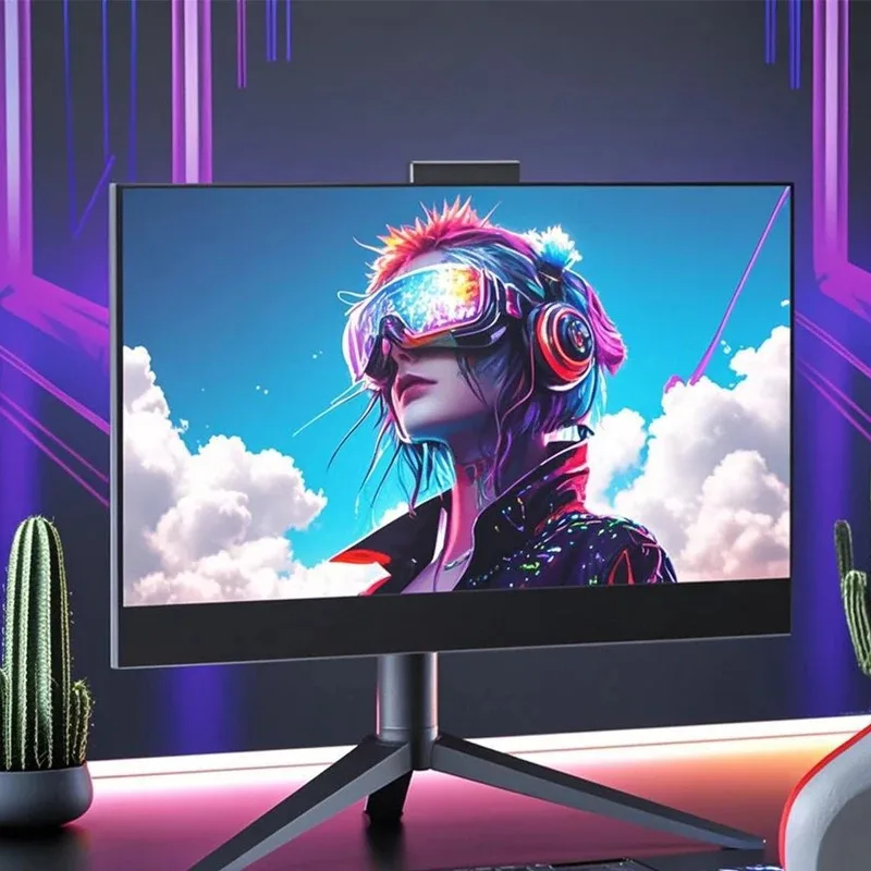 Computadora de escritorio todo en uno de 23,8 pulgadas Pantalla FHD Core I5 8G+512GB PC todo en uno con teclado/ratón con cable