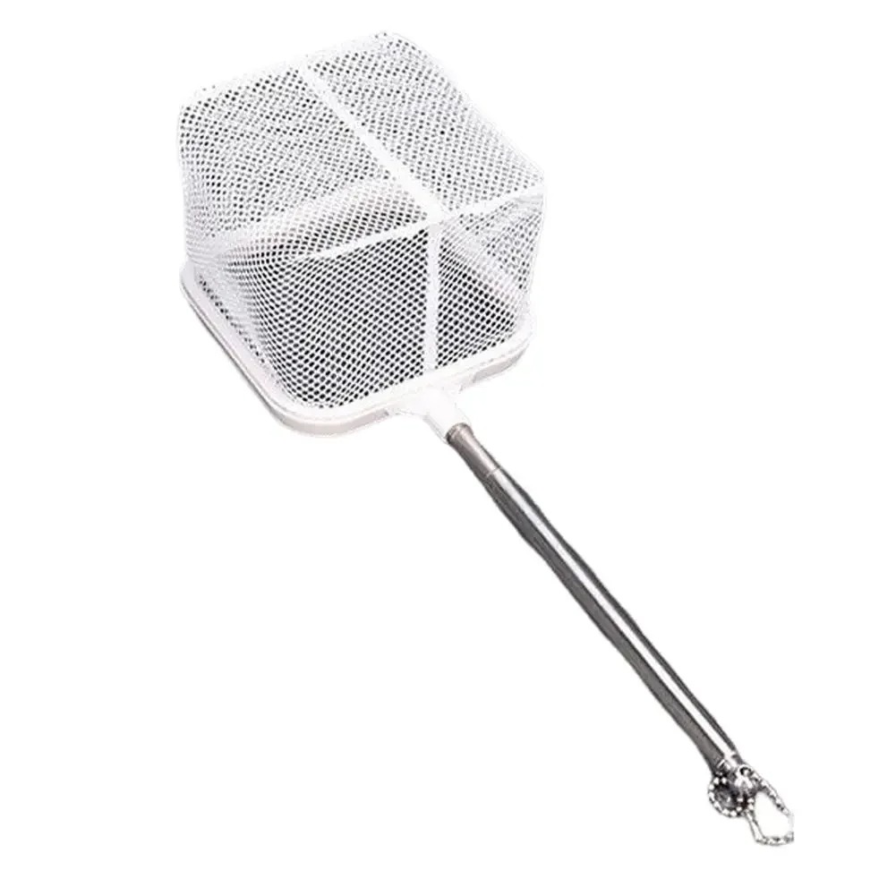 Rete da pesca quadrata per acquario con ventosa attrezzatura da pesca estensibile con manico lungo per la cattura di pesci serbatoio di gamberetti forniture pulite