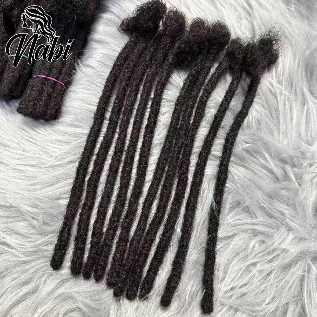 Nabi Loc Extension Echthaar 6–20 Zoll 80 Stränge Vollkopf handgefertigt 100 % Echthaar Dreadlock Extensions für Männer Frauen