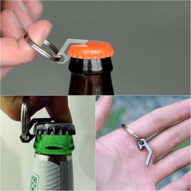 EDC Gear mini botella ligera abridor de cerveza llavero herramienta de bolsillo gadget de utilidad campamento al aire libre caminata Camping Gear llaveros