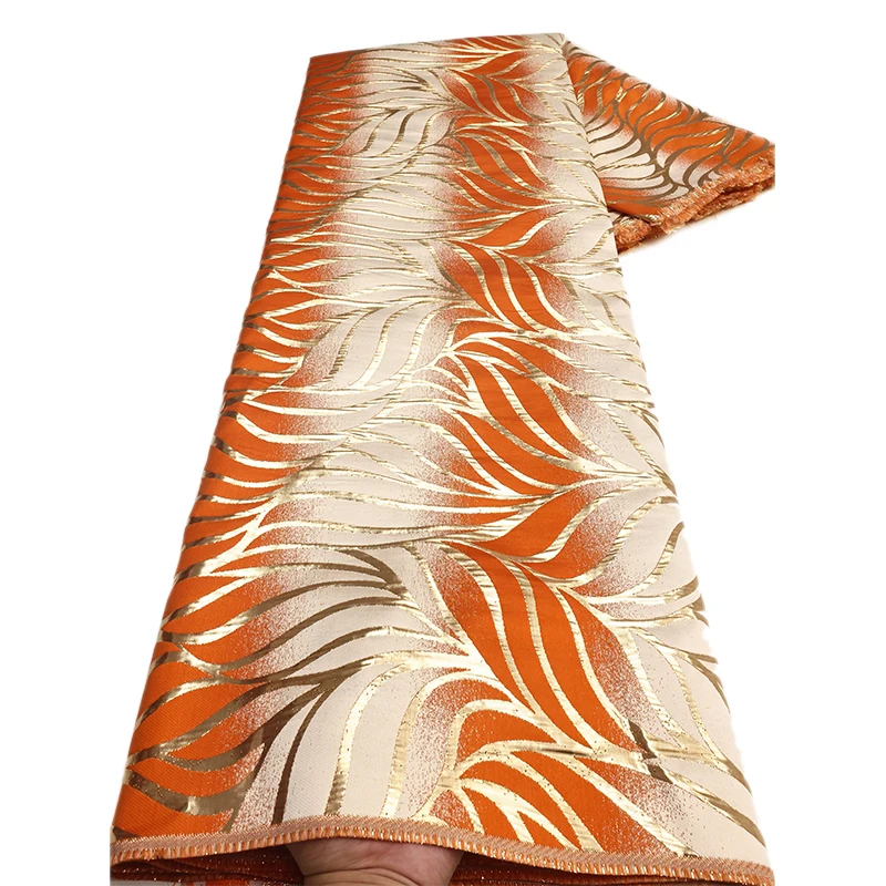 2024 neueste hochwertige afrikanische nigerian ische Tüll Spitze Stoff Party kleid Brokat Jacquard Französisch 5Yard Ly3646