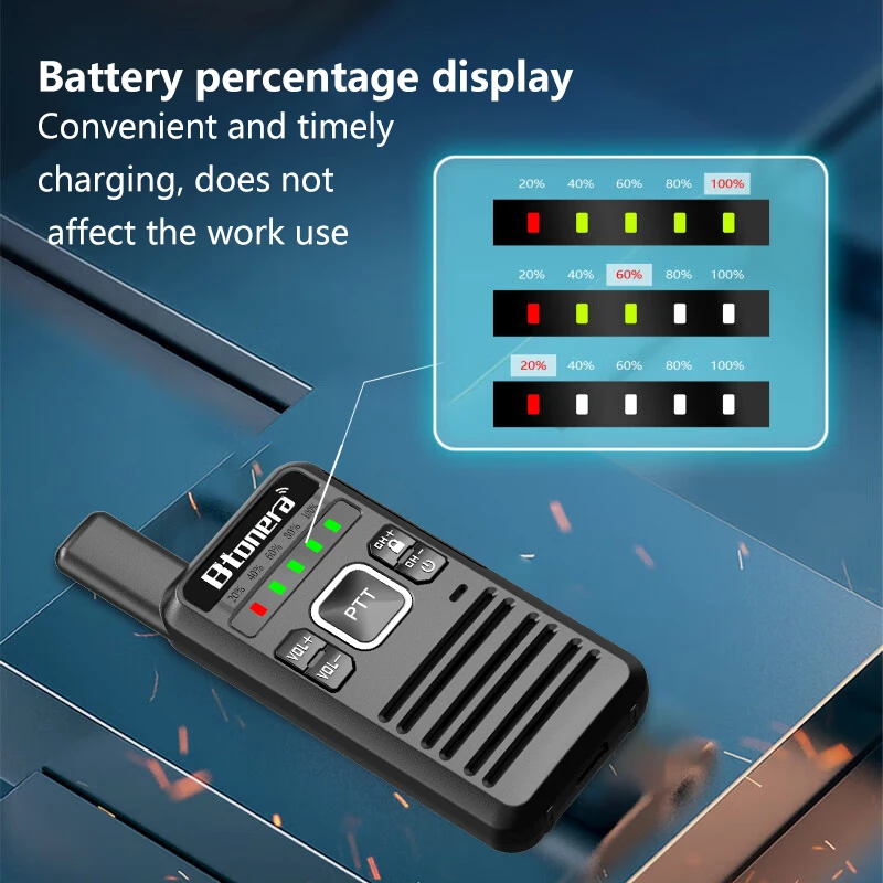 Mini Walkie Talkie BTONERA BT68 Portable Two Way Radio Portable Radio Communicator Walkie-Talkies 1 or 2 PCS for Hotel Hunting