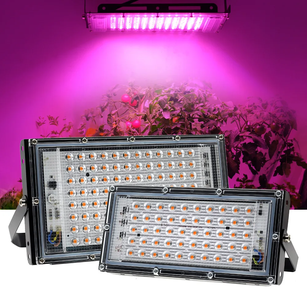 Espectro completo conduziu a planta cresce a luz ac220v 50/100/150/200w com interruptor para plantas hidropônicas de efeito estufa luz de crescimento de sementes de flores