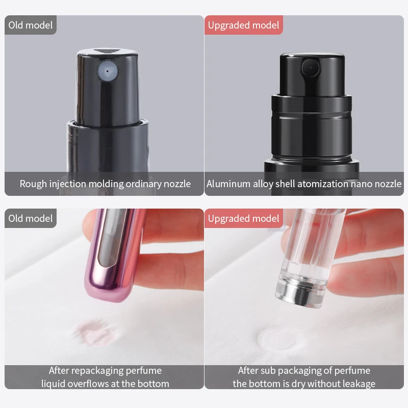 5ml Perfume Atomizer Portable Liquid Container For Cosmetics Traveling Mini Aluminum Spray Alcochol Empty Refillable Bottle