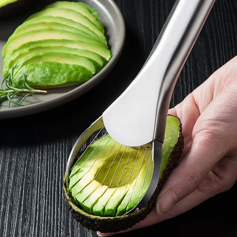 Avocado-Messer-Gadget, Edelstahlschneider, Küchenhelfer, Obstschneideartefakt, alles für Küche und Zuhause, Drachenfruchtscheiben