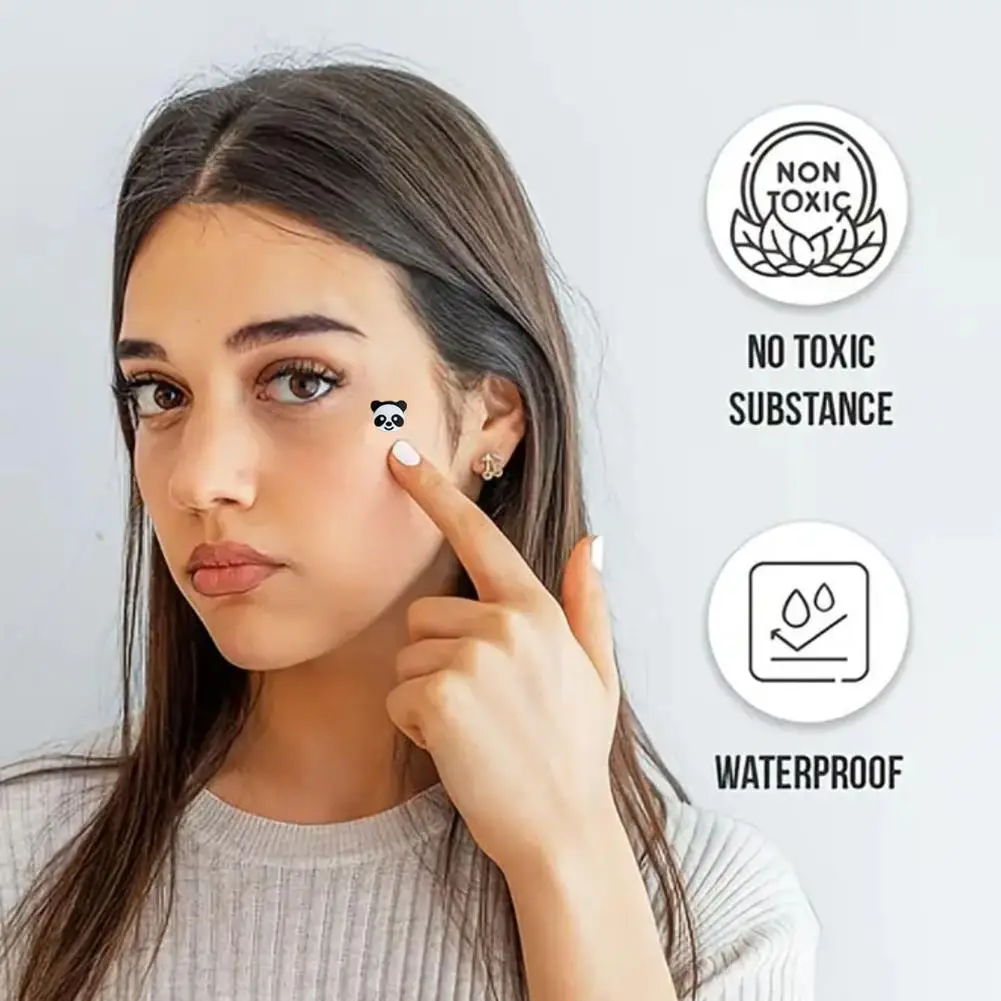 100pcs Panda Acne Patch Gentle Non-irritating Repair Facial Deep Cleansing Residue-Free Blemish Pimples Invisible Covering Patch