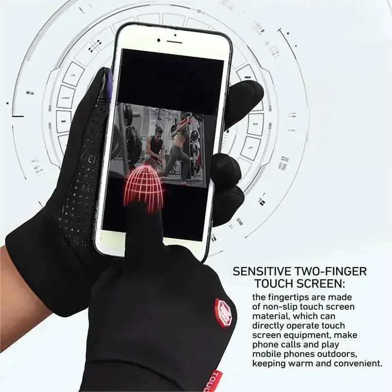 Guantes calefactables/no calentados, forro de invierno, guantes eléctricos con dedos completos para hombre, ciclismo, esquí, pesca, motociclista