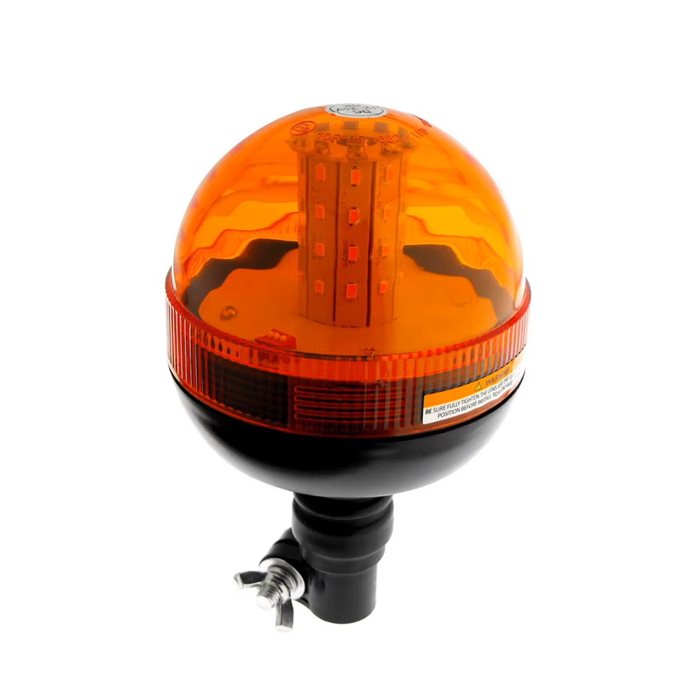 Golf Cart Truck Towable Forklift Flexible Tube Installation Low-Profile Amber Emergency Warning LED Flashlight Safety Light