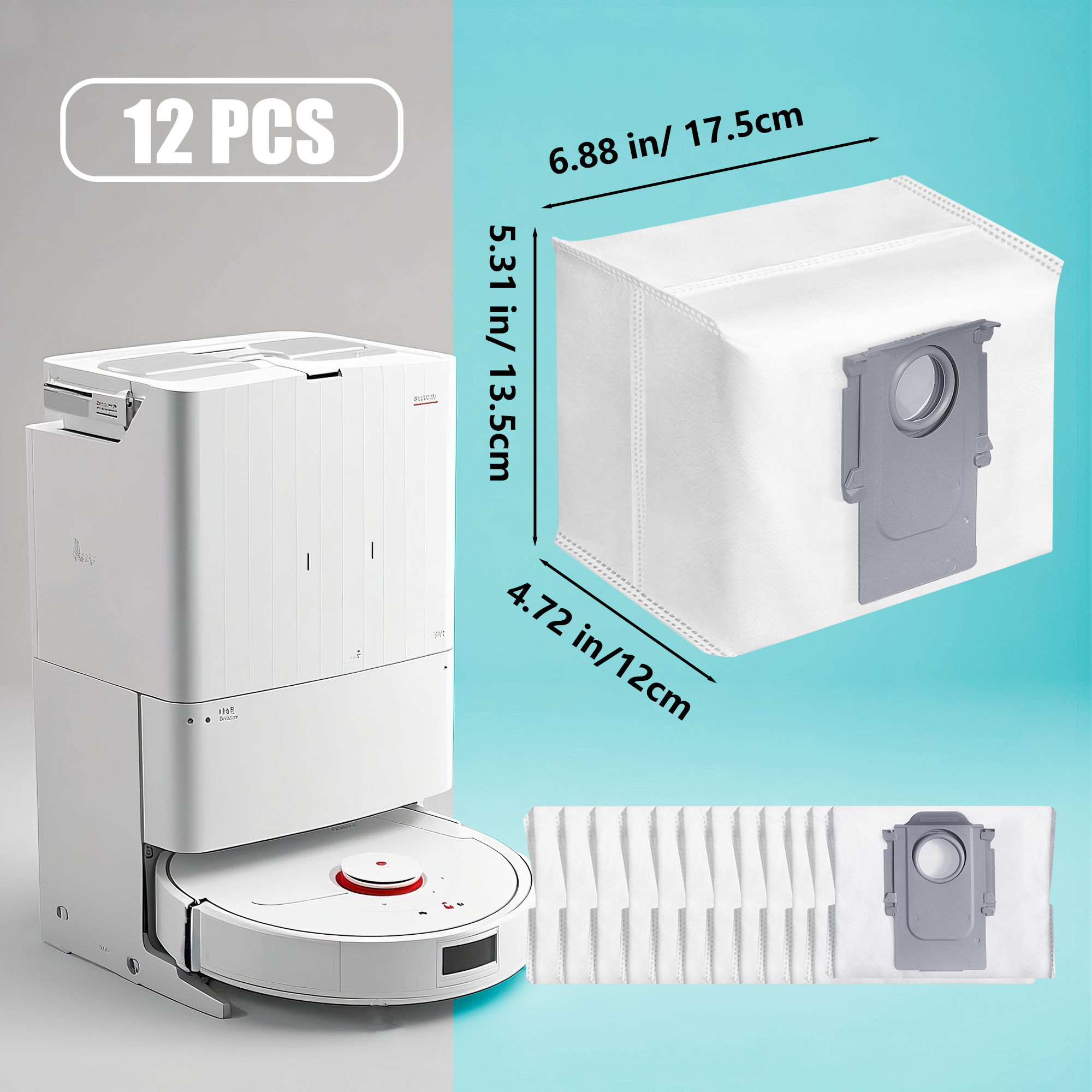 Roborock, S8+, S8 Pro Ultra, S7 MaxV Ultra, S7 Pro Ultra, Q7+, Q7 Max+, T8, Q5+, G10S PRO, Q7 Max+ 호환 먼지 봉투