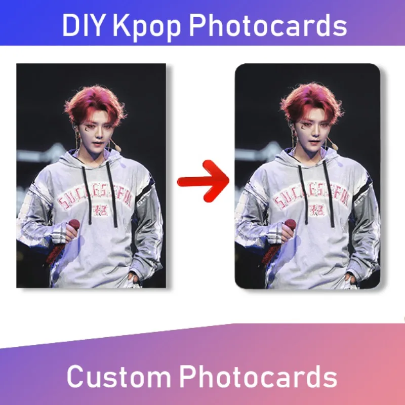 30-100 Pcs Custom Kpop Photocards Lomo Card Photo Business K-pop Photocard Card