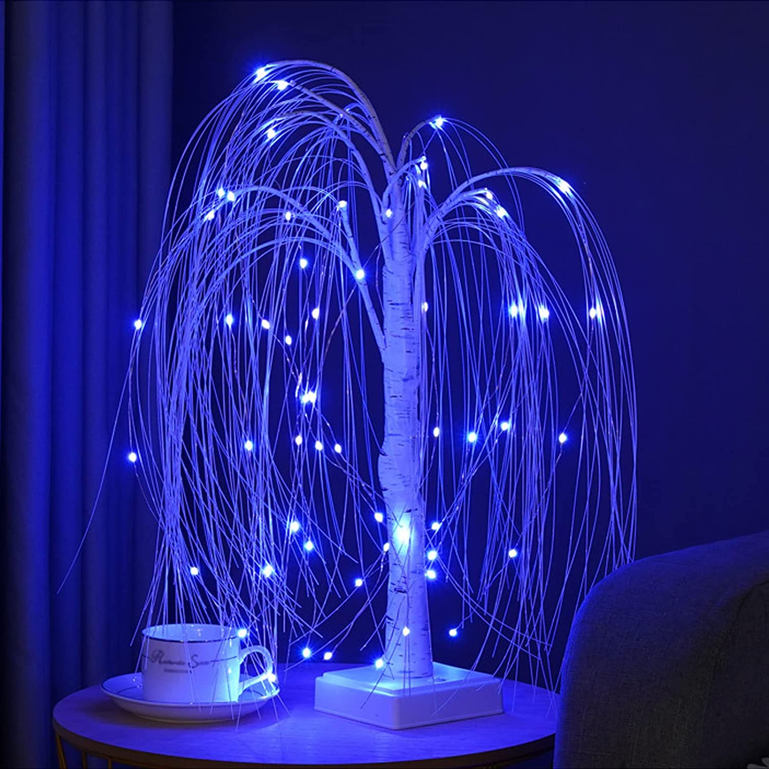 Lampe LED en forme de branche de saule, 16 couleurs, RGB, branche lumineuse, veilleuse avec télécommande, pour noël, chambre à coucher, décoration de fête à domicile ﻿