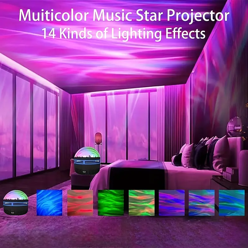 Starlight Projector Night Light Aurora Colorful Light Home Bedroom Decoration Starlight Christmas Light Children's Gift USB line