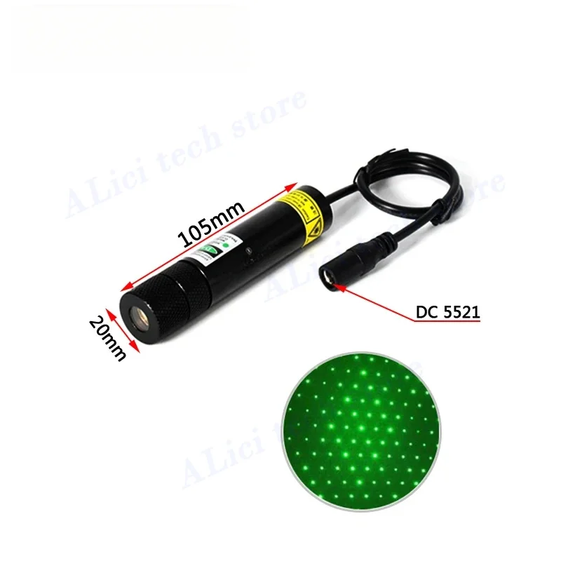 532nm green100MW Laser Module Woodworking Stone Cutting Equipment Positioning Infrared Cross Iine Iine DC3V Factory Direct Sales