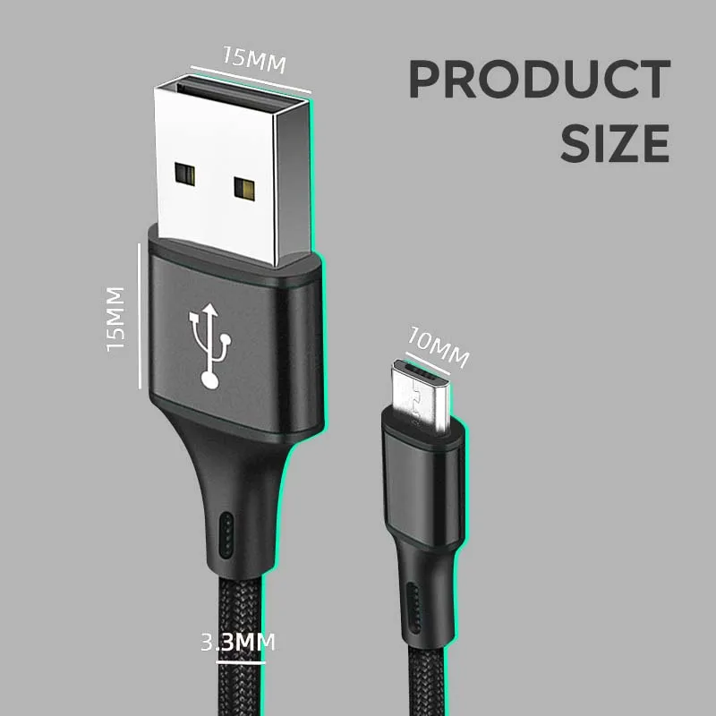 Cabo de dados de carregamento para PS4 Controller, Cabo carregador USB para PS4, Acessórios para jogos Gampad Joystick, 1m, 2m, 3m