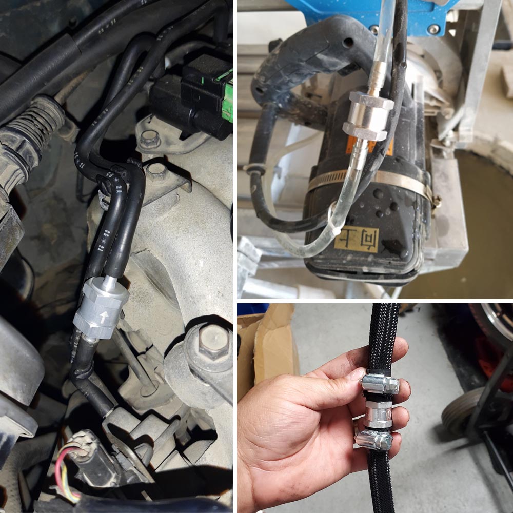 6/8/10/12 ミリメートルアルミ合金燃料逆止弁ガソリンディーゼル水燃料ライン一方向プジョールノー船オートバイ