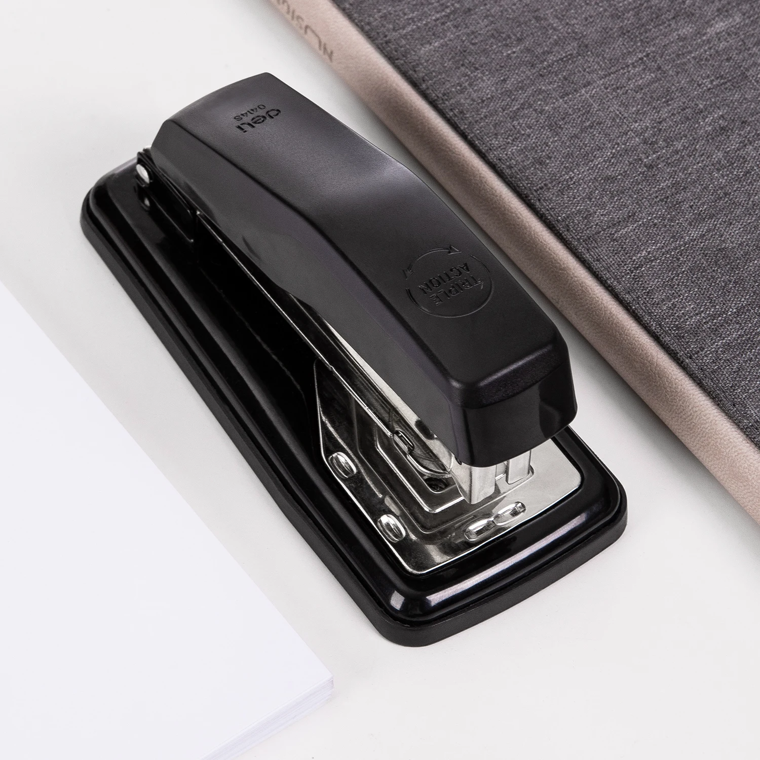 Deli Rotary Stapler 24/8 Rotatable Stapling Machine 50sheets Binding Smooth Stapling Office Accessories School Supply Papeleria