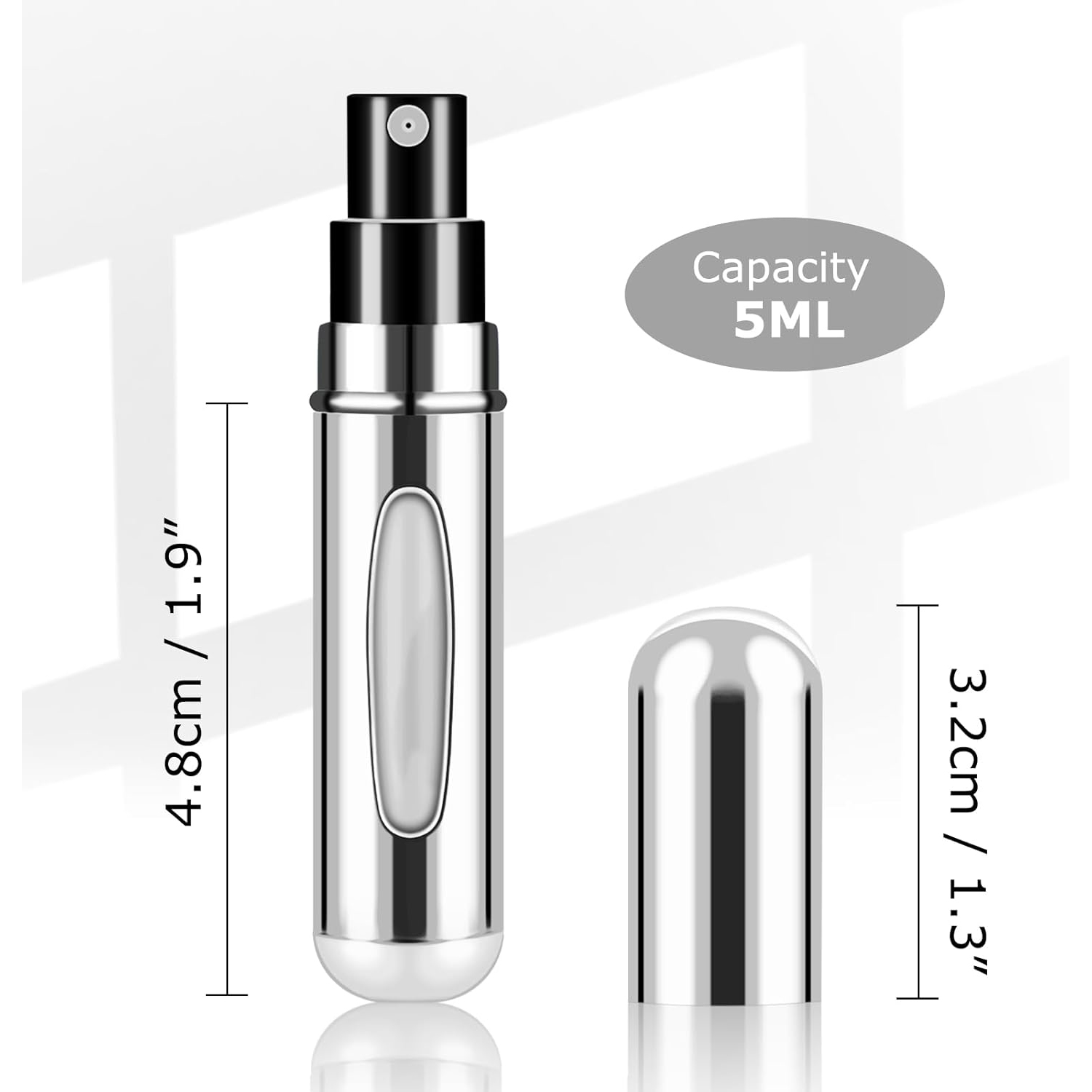 3/5/10/20/30 Uds 5ml Mini atomizador de Perfume contenedor de líquidos portátil para cosméticos viaje Spray de aluminio vacío recargable