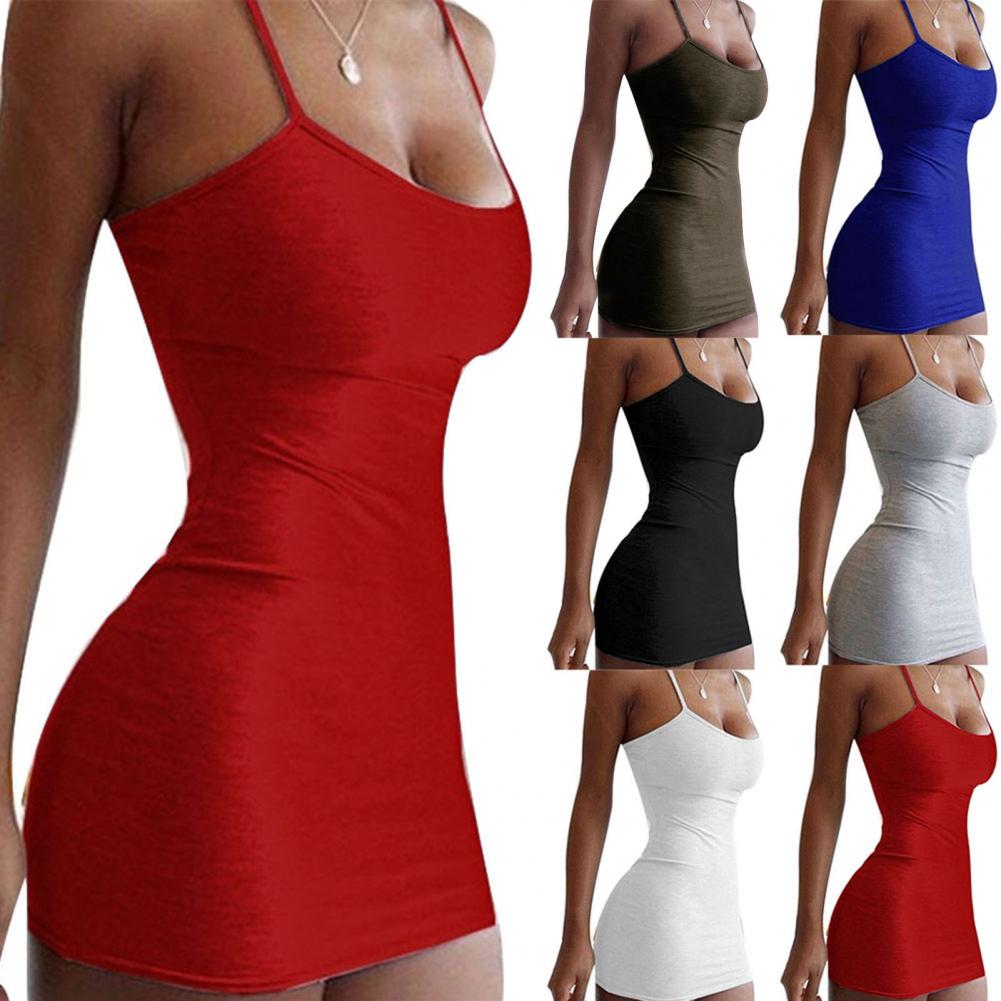 Strapazierfähiges Trägerkleid, hautfreundlich, leicht zu reinigen, modisches Etuikleid, Nylonkleid für den Jahrestag
