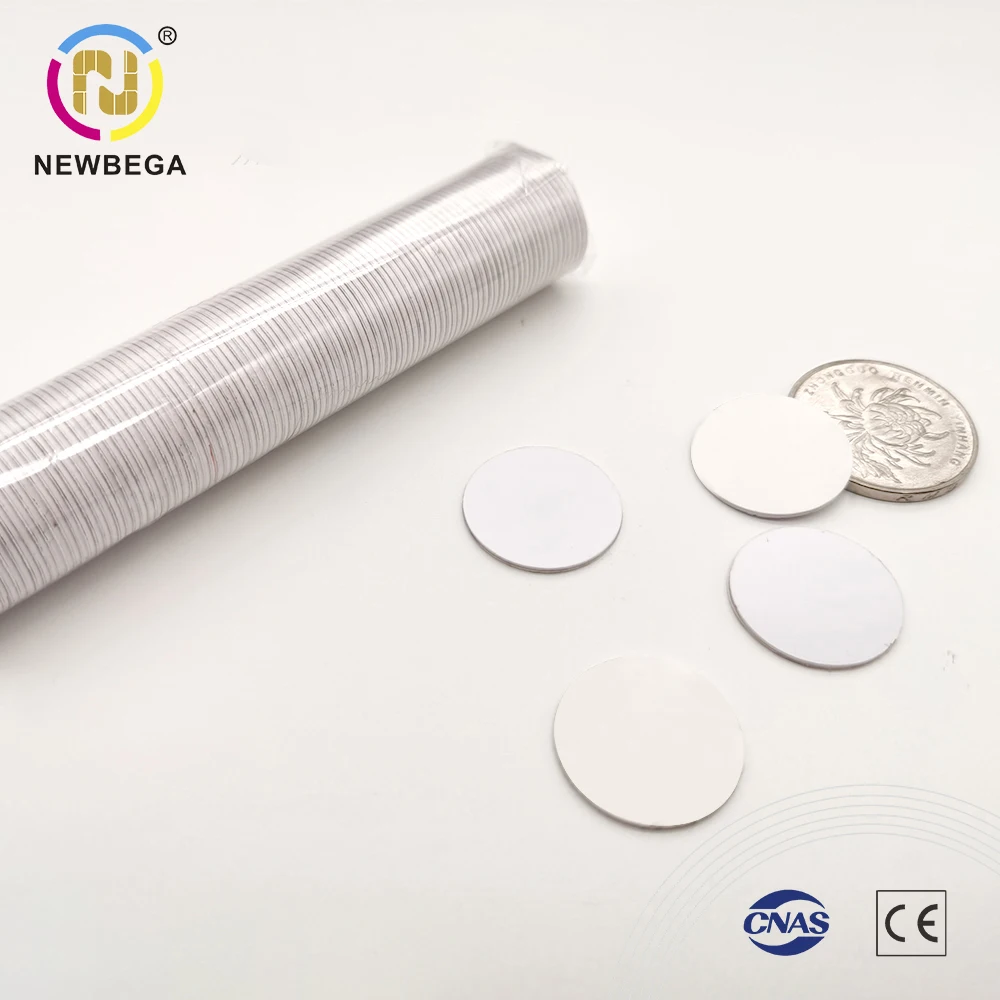 125 KHZ T5577 Münzscheibe PVC-Tags RFID wiederbeschreibbar Chip Proximity rund 3M Kleber selbstklebender Aufkleber 5/10/20 Stück