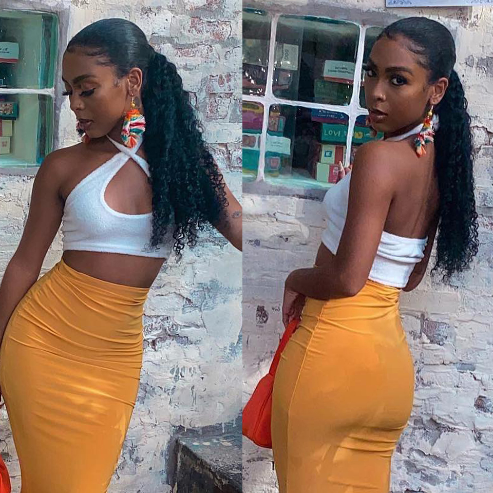 Aliballad Kinky Curly Drawstring หางม้า Remy มนุษย์ผมบราซิล Cury หางม้า Afro คลิป100G-150G สำหรับสตรี