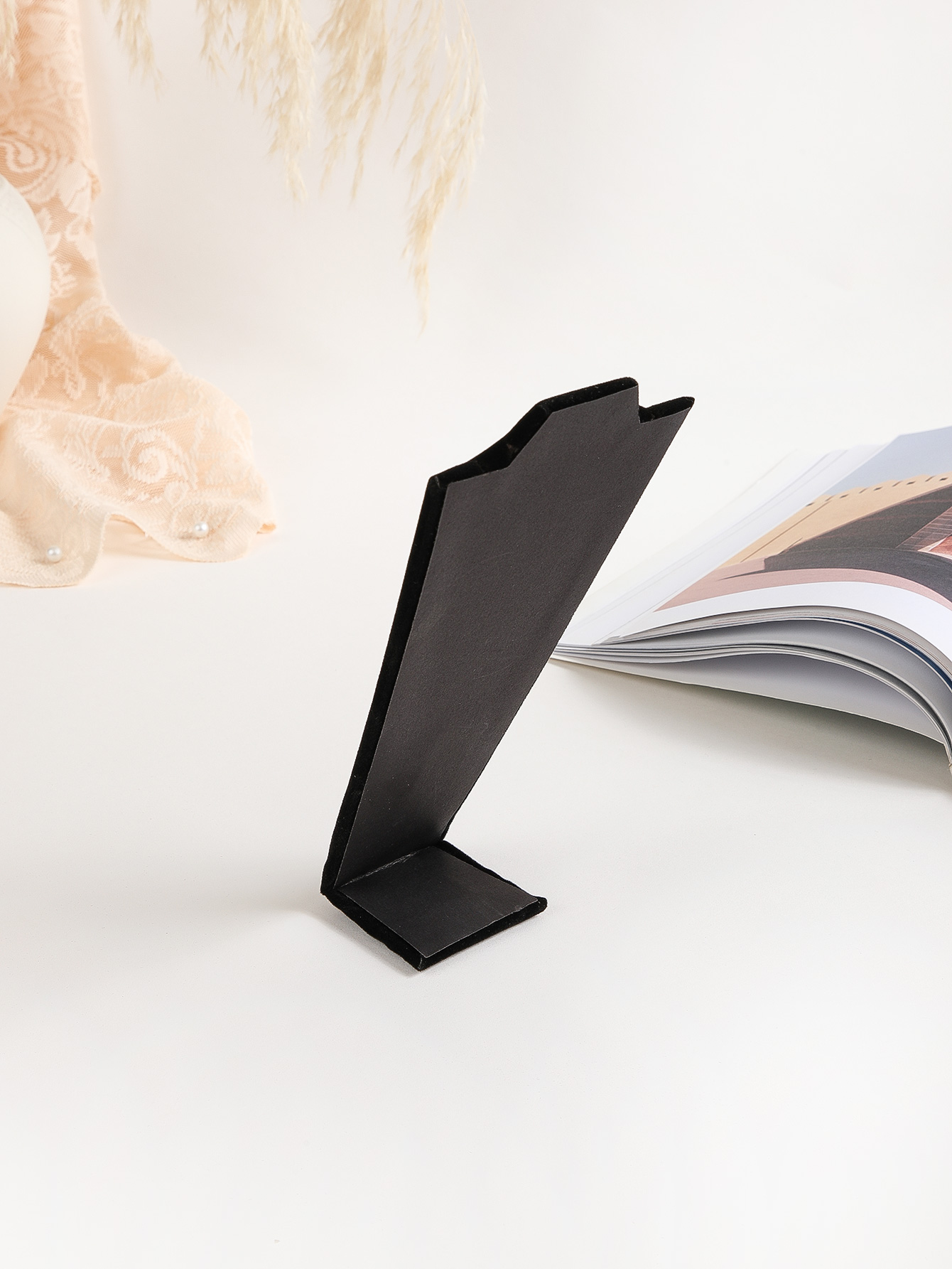 Samt Porträt Halskette Display Anhänger Organizer Schmuck Display Ständer Schmuck Mannequin Büste Halskette Anhänger Fenster Display