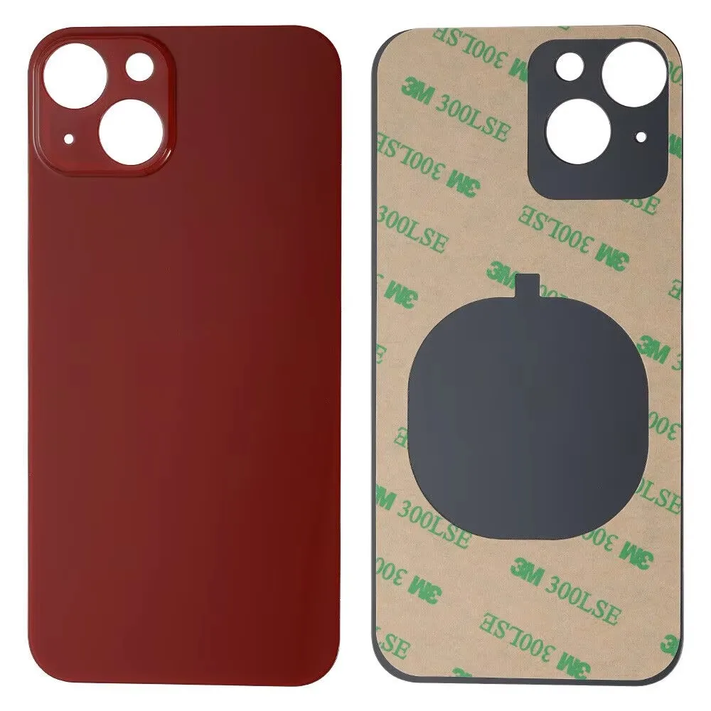 Zurück Glas + 3M kleber Für IPhone 13-13 Mini Zurück Abdeckung Glas Schnelle Ersatz Gehäuse Batterie Abdeckung Große Loch hinten Glas