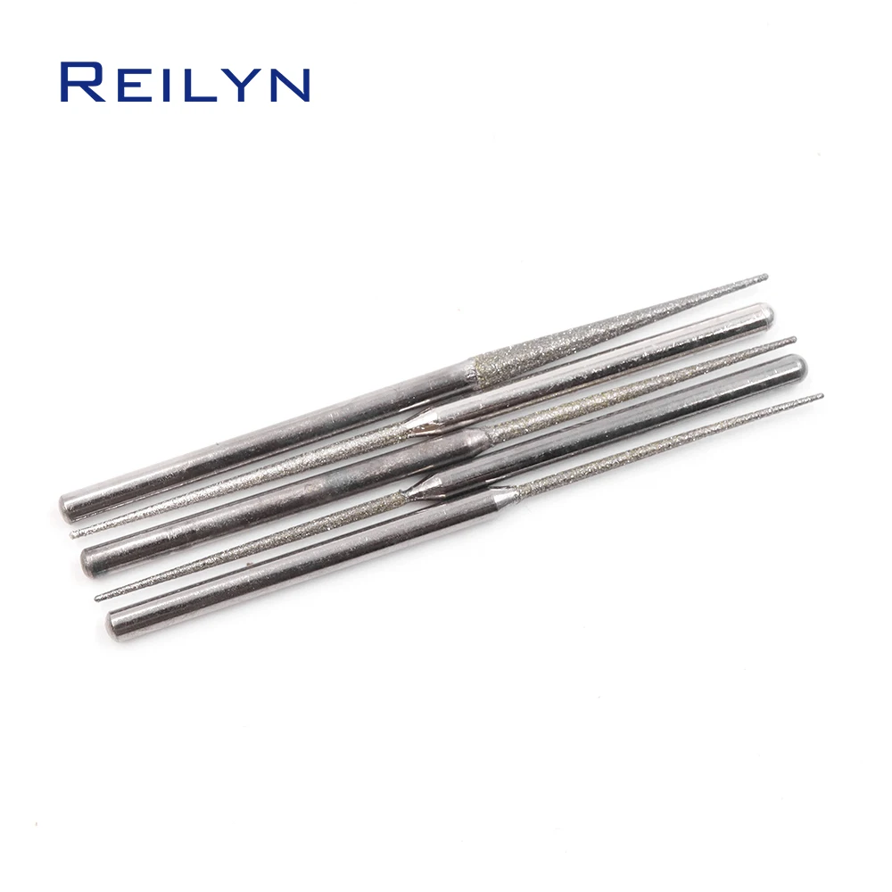 5 stücke 150# Ultra-lange Diamant Bohren Bits 3x70mmx30mm Diamond Schleifen Bohrer Grat Polnischen Schleifen Montiert Bit für Dremel dreh Werkzeug