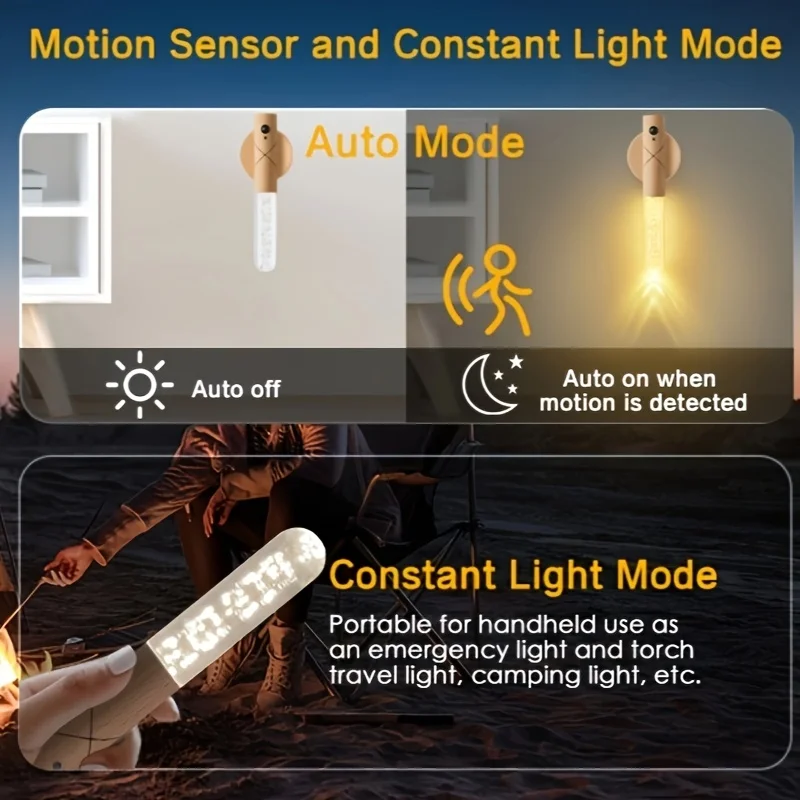 Luz nocturna con sensor de movimiento, aplique de pared con pilas para interiores, pasillo inalámbrico magnético, sala de estar, dormitorio, escalera, pasillo