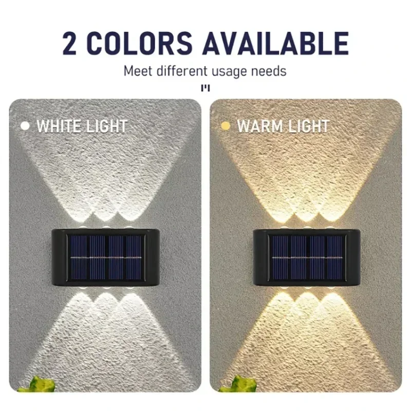 ソーラー屋外ウォールライト 12 LED 防水ガーデンライト中庭手すり装飾雰囲気ランプダウン発光ソーラーランプ