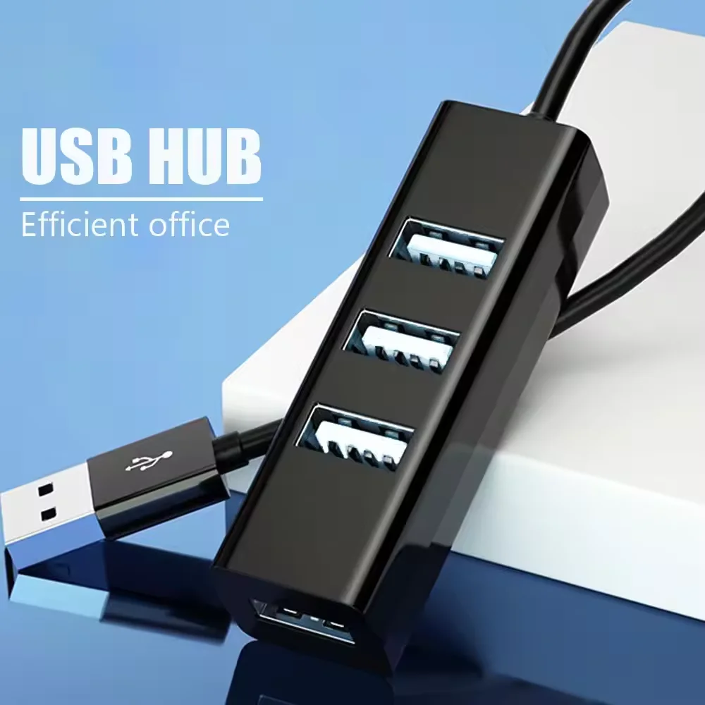 Hub USB Multi Expander Hub USB Splitter Voedingsadapter Hoge snelheid 4-poorts in één voor pc-computeraccessoires