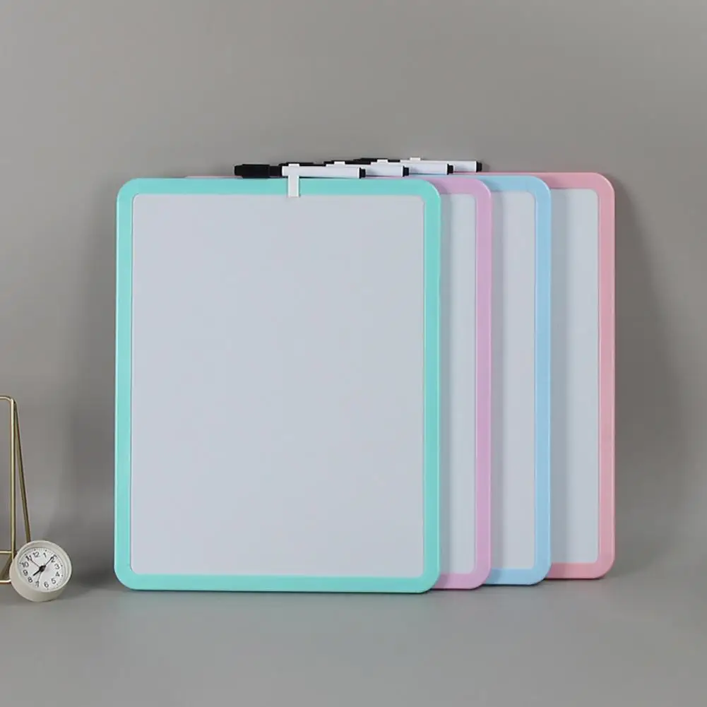 Mini White Board 14" x 11" Dry Erase Whiteboard with Marker Double-sided Handheld Dry Erase Board for Home Office Classroom