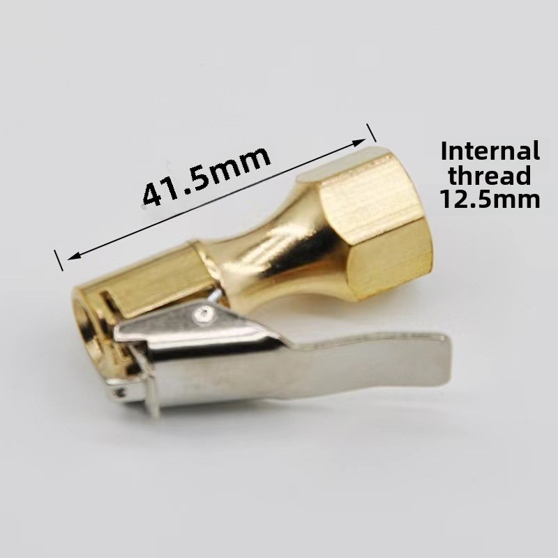 Conector de válvula de bomba de inflado de mandril de aire de neumático de coche, adaptador con Clip, válvula de rueda de neumático de latón de 6mm y 8mm para bomba inflable