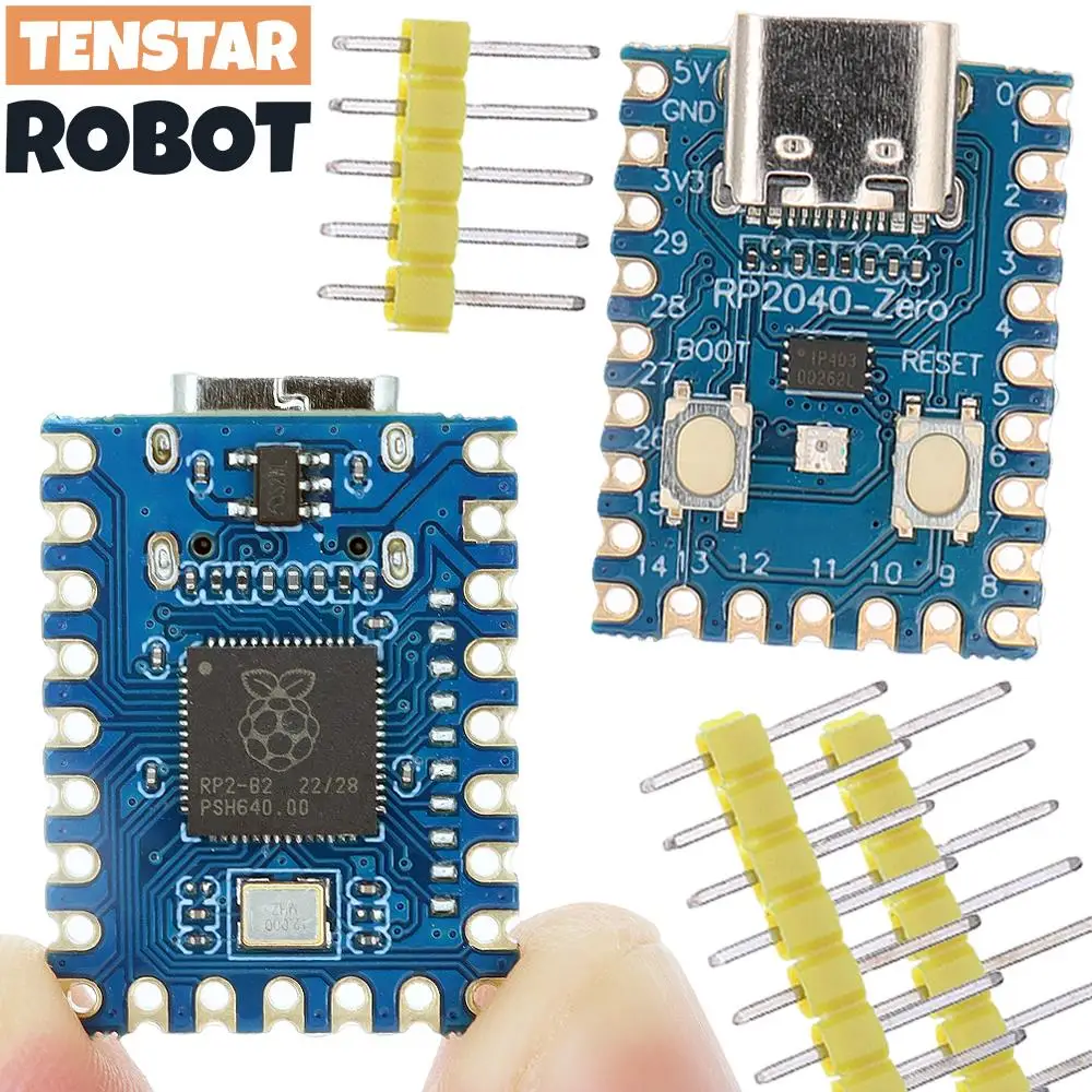 TENSTAR RP2040-Zero RP2040 para microcontrolador Raspberry Pi PICO módulo de placa de desarrollo Dual-Core 2MB Flash RP2350
