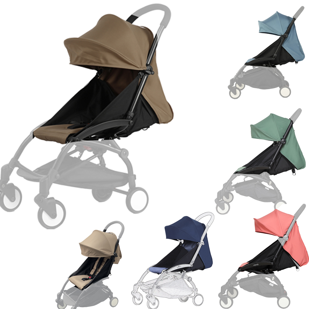 3 unidades/conjunto 175 ° Capa de dossel almofada de assento acessórios de carrinho ajustável para yoya/babythrone yoyo pram guarda-sol colchão de assento