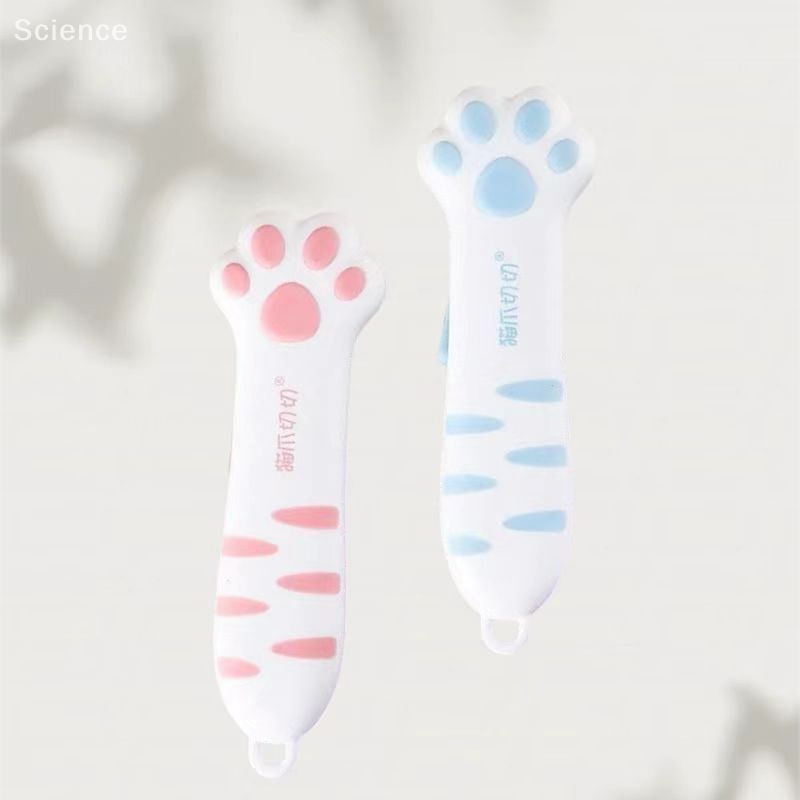 Cute Cat Paw Knife Box Cutter Cat Claw Design Box Paper Knife Retractable Cat Scratching Knife Cardboard Sealing Tape Cutter