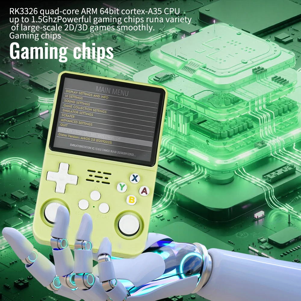 Consola de juegos portátil R36S, pantalla IPS de 3,5 pulgadas, 128G, consolas de juegos Retro clásicas, sistema Arkos, reproductor de videojuegos de bolsillo portátil