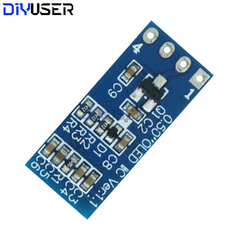 DIYUSER pantalla LCD OLED de 0,5 pulgadas blanco CH1115 pantalla pequeña 48*88 módulo de luz blanca pantalla vertical IIC