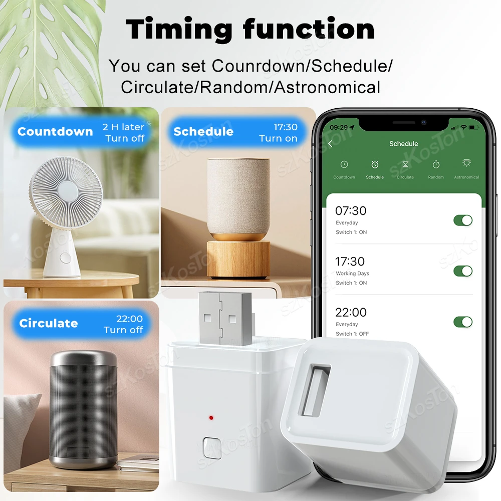 Adaptador Micro USB Tuya Smart Home, WiFi Zigbee, enchufe de carga de 1/2/3 entradas, adaptador de corriente, aplicación de sincronización, Control por voz para Alexa y Google