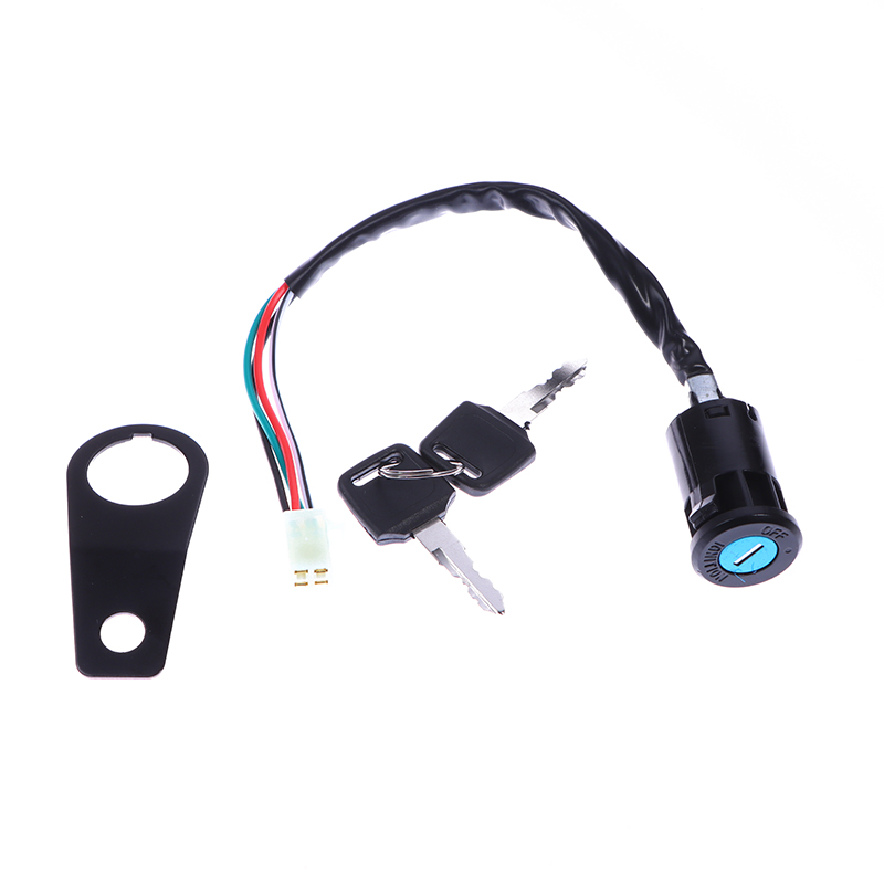1 Set Universal Motorcycle Start The Ignition Switch Lock Key With Bracket For Most 50cc 70cc 90cc 110cc 150cc Accessories
