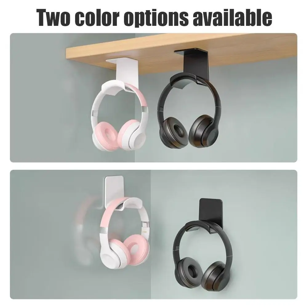 Universal-Kopfhörer ständer Kleber Kunststoff-Wand halterung unter Schreibtisch Headset Rack Halter Unterstützung für Gaming-Kopfhörer halterung