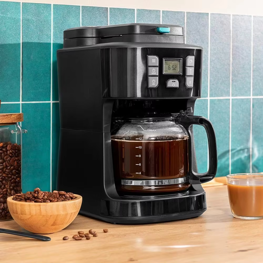 Cafeteras Goteo Coffee 66 Grind Drop, Mulinillo Cuchillas,Hasta 12 Tazas,Tecnología Extremearoma,En Acero Inoxidable