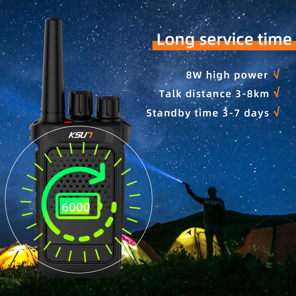 2pcs Walkie Talkie Portable Communication Radios Ham Wireless Set Devices Transceiver Receiver Two-Way Radio Statio KSUN X26