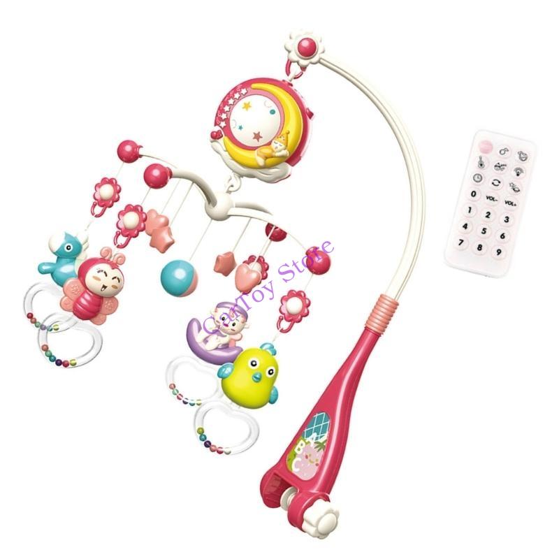 634F Baby Baby Crib Mobile Holding Catchles e Caixa Música Controle Remoto com Luz