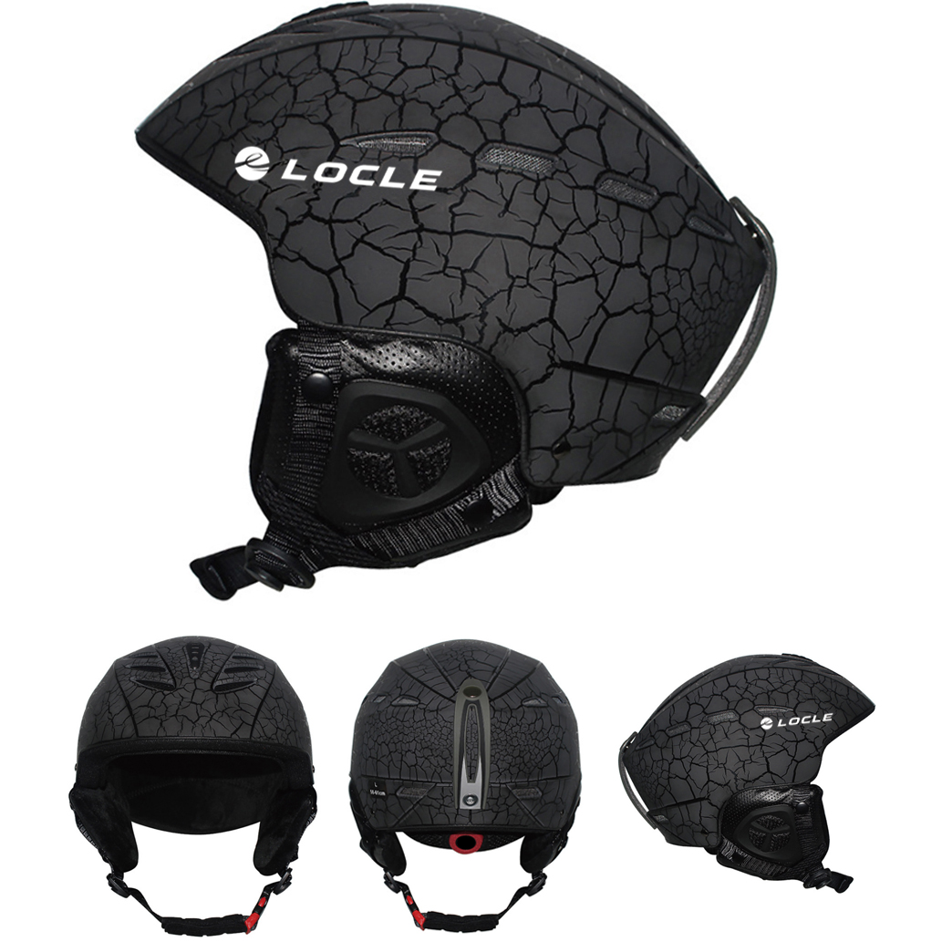 LOCLE スキーヘルメット男性と女性スキーヘルメット子供男の子女の子スキースケートボードスノーボードオートバイスノーモービルヘルメットサイズ S/M/L/XL