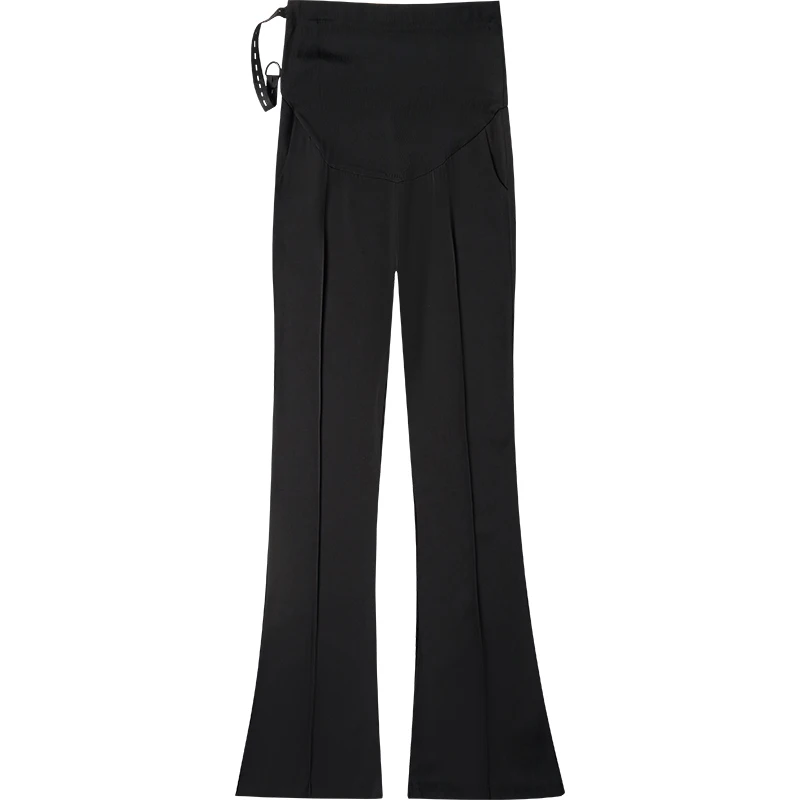 Pantalones recortados de corte de botas para mujeres embarazadas, ropa de embarazo, corte de botas, suave, caída, moda de primavera y verano