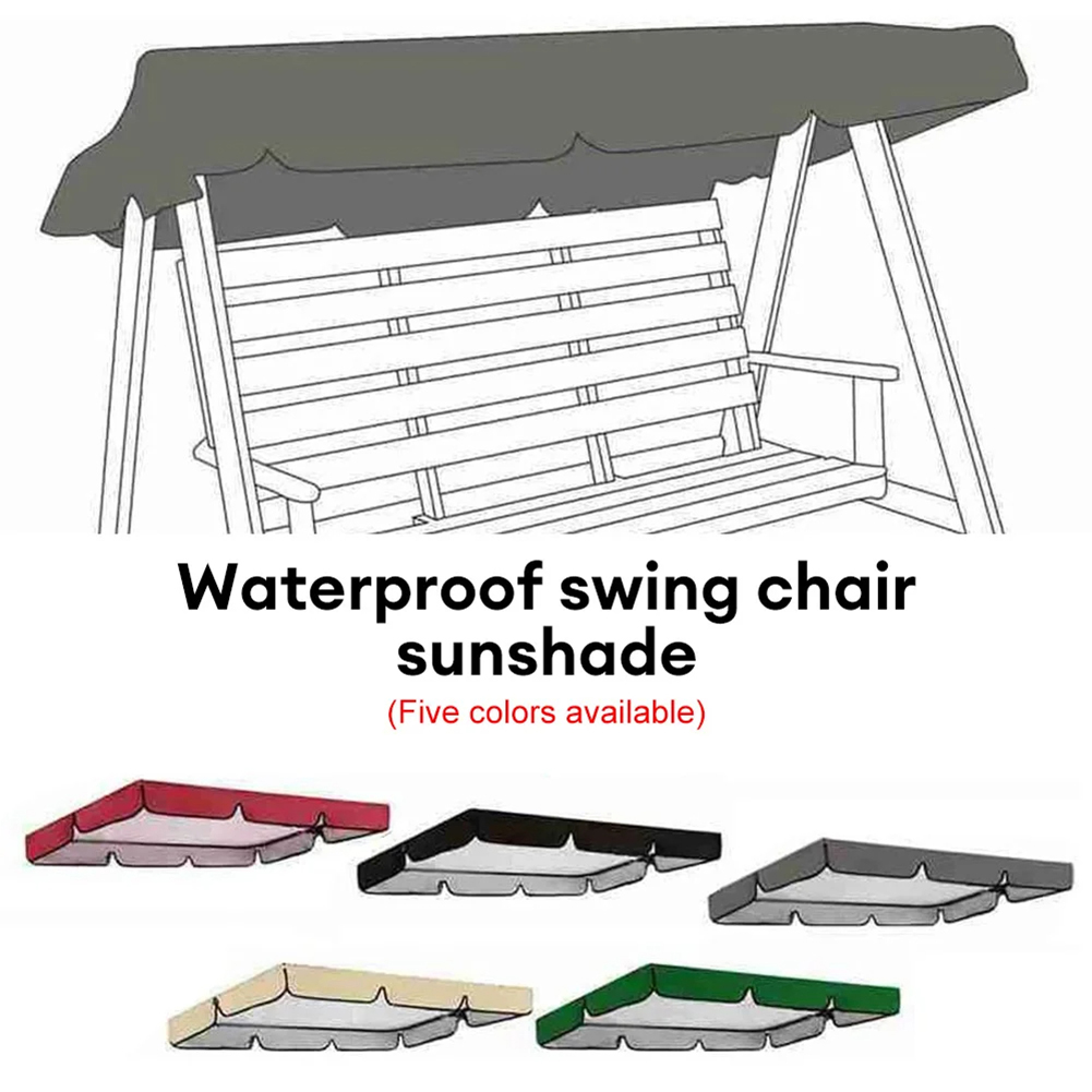 Columpio impermeable para silla, cubierta parasol, tela Oxford recubierta de plata, Patio exterior, habitaciones, césped, patio, jardín, dosel para columpio
